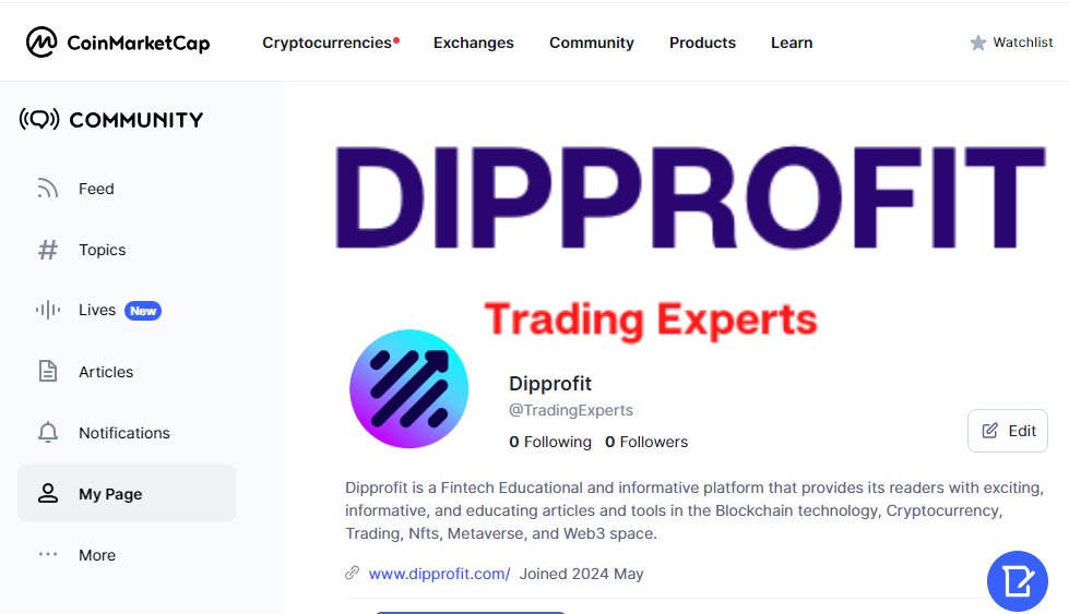 DipprofitGems's tweet image. Dipprofit is officially joining the #CMC-Community, as we take giant strides forward towards elevating our project goals.

Something big is coming, lets anticipate. Click on the link below to follow us on @CoinMarketCap 

coinmarketcap.com/community/prof…