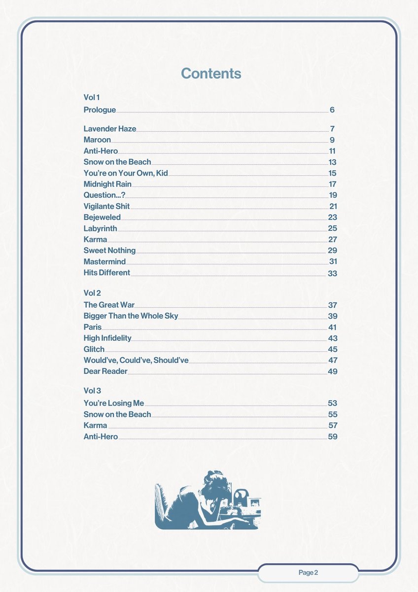 solongliz's tweet photo. Lyrics to all 25 Midnights songs formatted with track numbers, writing credits, album prologue, and excerpts from Taylor's promo videos for added context. all ready for printing, notes & your personal annotations in PDF or JPG format. As usual (and always), it's totally free and you've got 4 colour options to choose from - Moonstone Blue, Mahogany, Blood Moon & Jade Green.
  https://t.co/Gow2i1Ynmz

i appreciate your patience as these ones took a little longer. it's always harder starting with a blank slate, which wasn't made easier by trying to work out the remixes and added tracks. i hope you love them. 💙 #annoTAYte