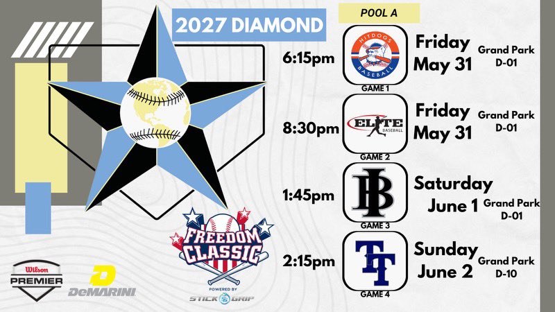 BAM 2027 Diamond Brown (@bamdiamond2027) on Twitter photo Schedule has dropped for the first <a href="/Bullpenevents/">Bullpen Tournaments</a> event of the year!
<a href="/IN_BAMFAM/">Baseball/Fastpitch Academics Midwest</a>
#HardWorkPaysOff Schedule has dropped for the first <a href="/Bullpenevents/">Bullpen Tournaments</a> event of the year!
<a href="/IN_BAMFAM/">Baseball/Fastpitch Academics Midwest</a>
#HardWorkPaysOff