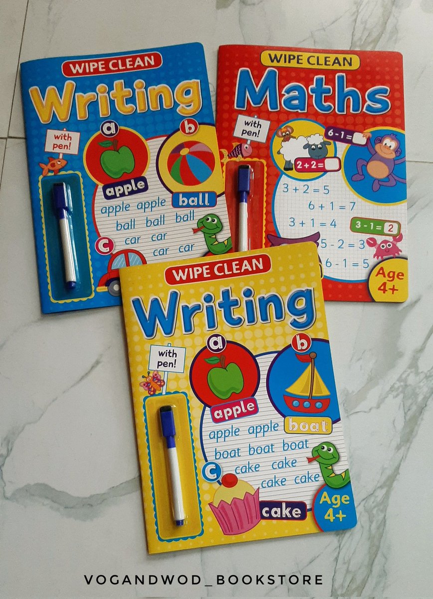 Wipe and clean activity books for kids struggling with Maths and handwriting Perfect for age #vogandwodbookstore #ikejabookshop #bookstoresinlagos #books #childrenbooks #childrenbestseller #mathsandwriting #Wipeandcleanbooks #Allyouneedisagoodbook #readknowlearngo