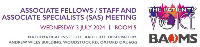 This year’s #BAOMS2024 is hosting a study day for #AssociateFellows & #SAS Grade colleagues on 3/7/24 organized by Harpreet Ark & Jennifer Parrish. Programme: baoms.org.uk/_userfiles/pag… Registration: baoms.org.uk/professionals/… #Oxford #Patientsvoice #OMFS @BAOMSOfficial