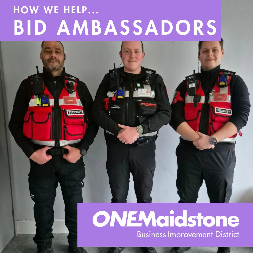 If you're a regular in Maidstone you'll most likely recognise these faces. Our accredited Ambassador Team are SIA licensed, CSAS and first responder first aid trained. 

Find out more about our services at: onemaidstone.com
