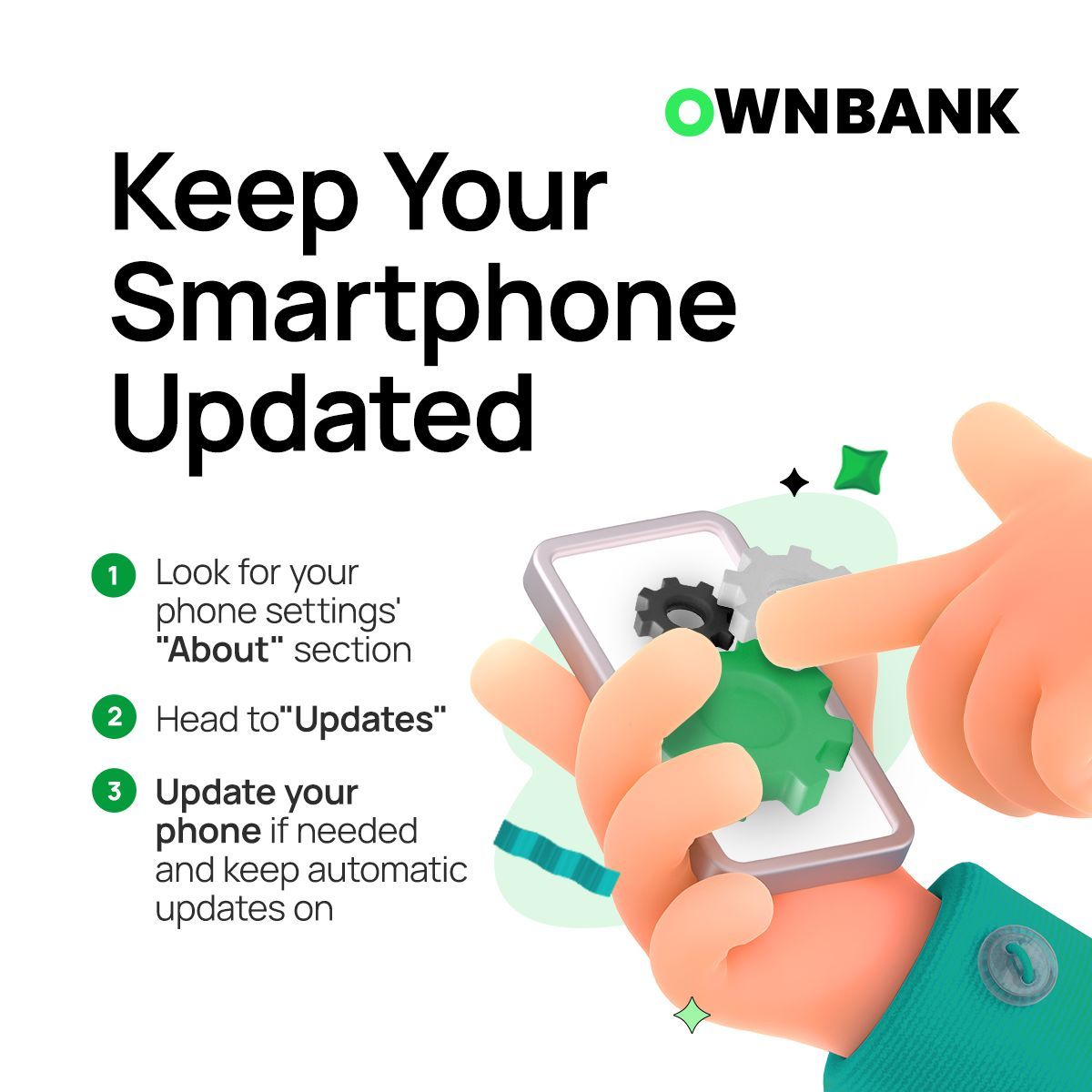 OwnBankPH's tweet photo. 🛡 Always keep your smartphone and OwnBank app updated to get the best security possible. Here's how to ensure you have the safest app and phone software version. 
---
New to #OwnBank? Discover the ease of opening an online bank account in just 1 minute:🔗 https://t.co/IweZbwBdD6 https://t.co/OkZ0r8eqMj