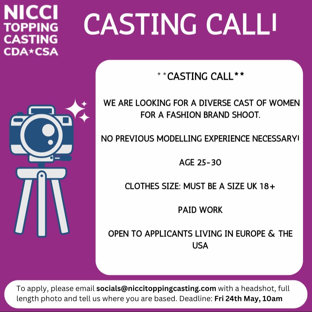 niccitopping's tweet photo. #Castingcall #Worldwide https://t.co/cPfPAcJ7Qj