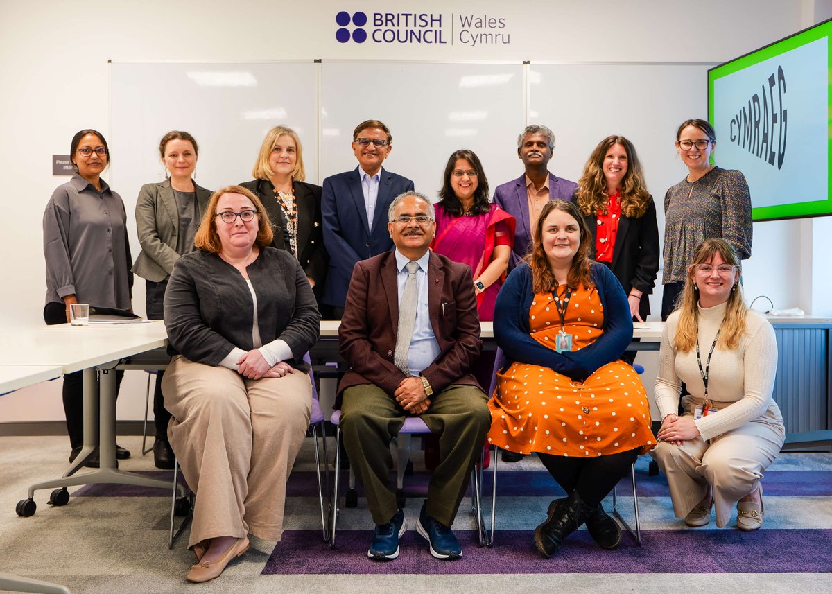 We were delighted to meet with @InBritish and Indian ministry delegates at @BCouncil_Wales.
 
Their enthusiasm for learning about our best practices in bilingualism and #Cymraeg was inspiring. 
 
#WalesInIndia #Education