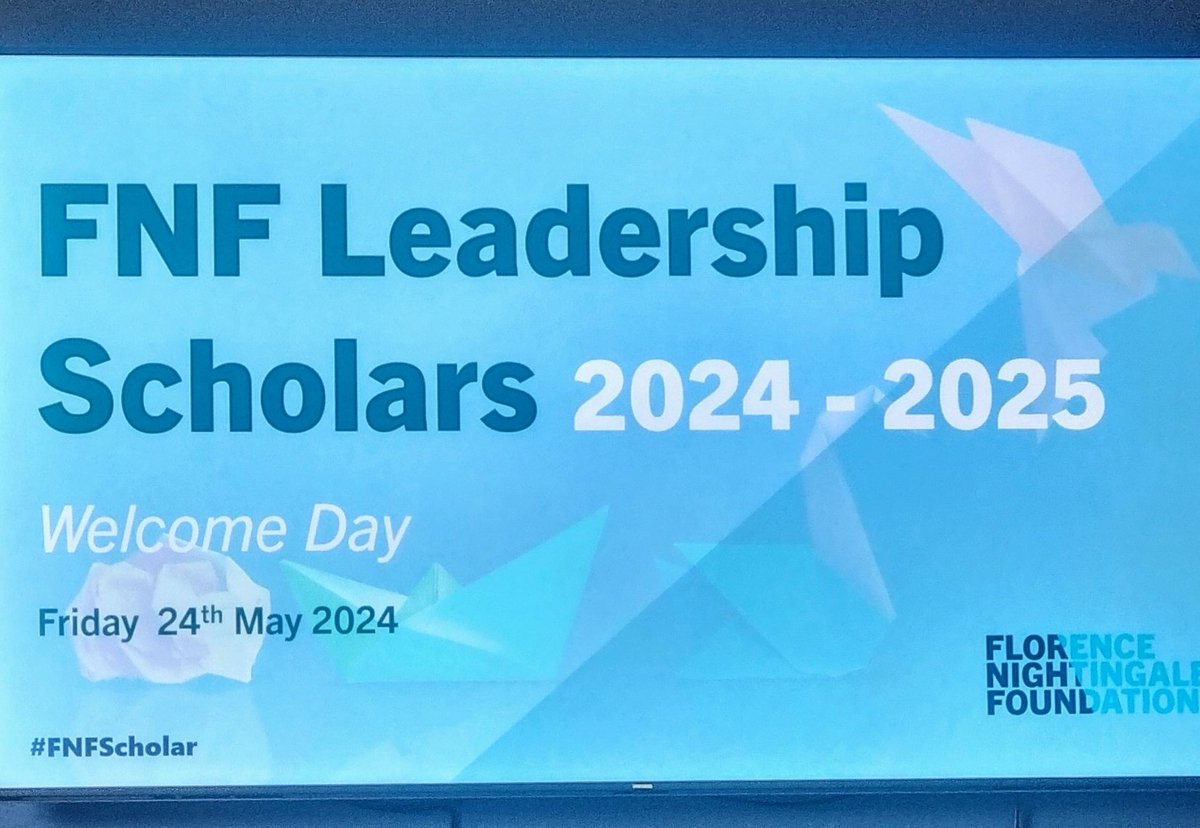 Day 1 on my FNF journey, and already I know I made the right decision. I am looking forward to the scholarship in words of @westwood_greta, 'taking me places that I didn't expect to be taken' @FNightingaleF @Liz_HEE @joan_myers @McIntoshNichole @CNOEngland