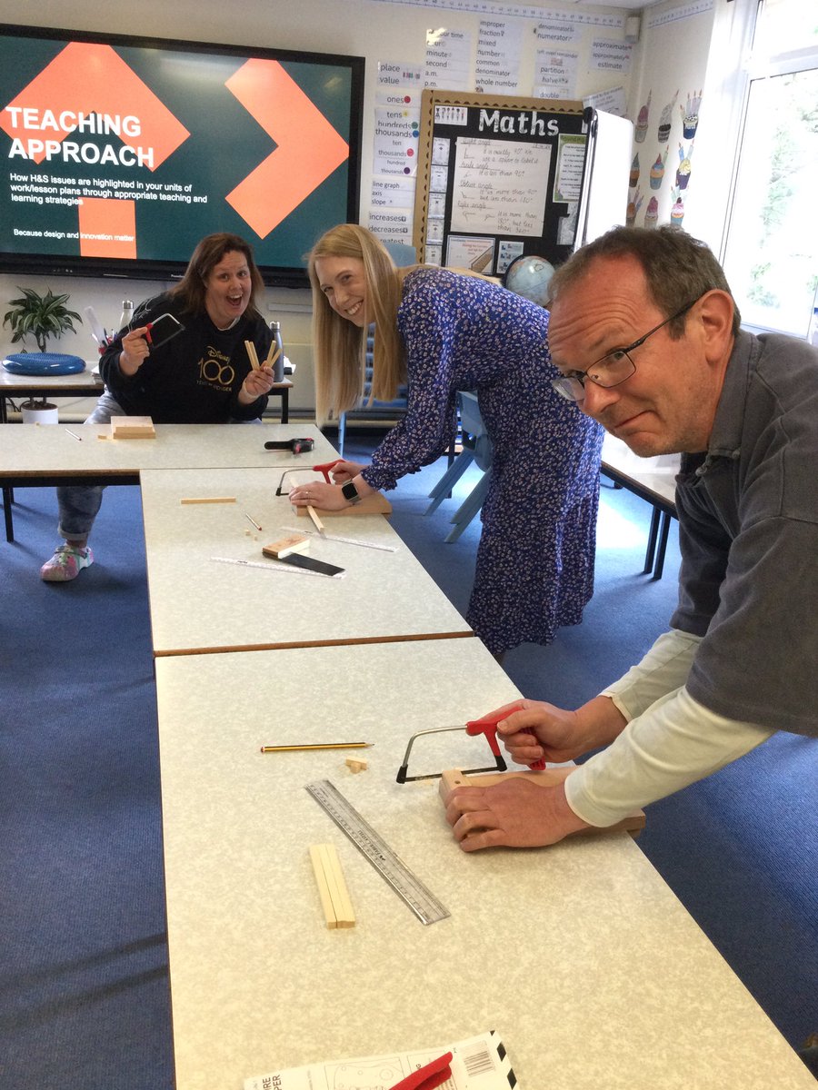 stlukesschoolsw's tweet image. Great fun on our INSET day with @DTassoc and @MakerSafety reviewing and practising how we use tools safely in Design and Technology! #hacksaws #bench hooks 🪚🔨📏
