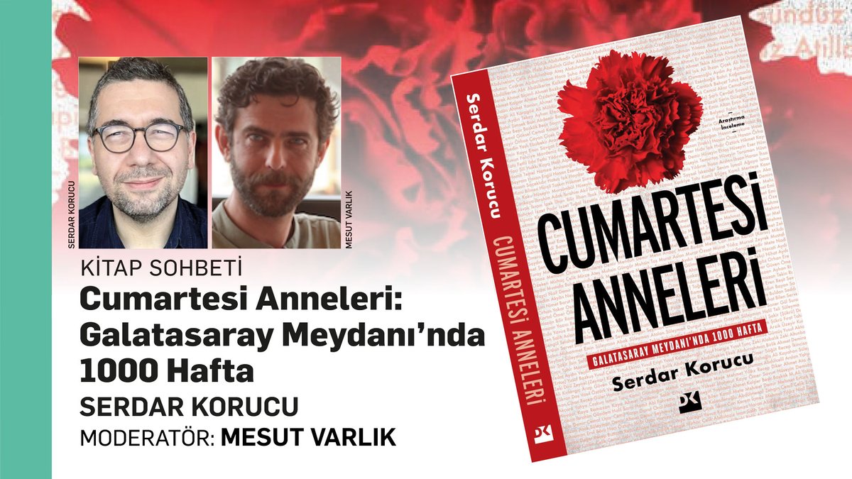 Cumartesi Anneleri’nin 25 Mayıs'taki 1000. haftası öncesinde, Türkiye’nin bu en uzun soluklu eylemine odaklanan kitabıyla gazeteci Serdar Korucu konuğumuz olmuştu. Kaçıranlar için bu söyleşi şimdi YouTube kanalımızda. İzlemek için: youtu.be/QlN9iciHphY