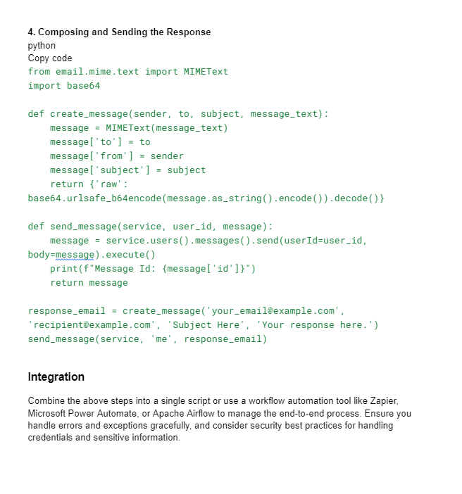 AGAIntelligence's tweet photo. Creating a workflow automation that reads emails, checks a playbook for relevant answers, verifies account-specific information in Salesforce, and then responds to the email https://t.co/nrevFPVwg9