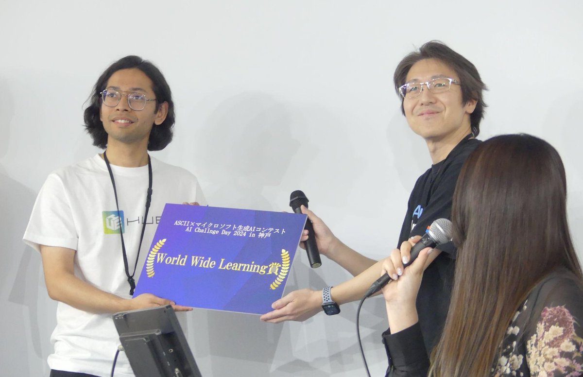bharatbsb's tweet photo. ✨Excited to share that I recently participated in the #Microsoft #AI Challenge Day in #Kobe, Japan! Our task was to create a #GenerativeAI travel assistant chatbot for #Japan's World Heritage sites using #RAG and #Azure services. We won “World Wide Learning Award”. #GenAI #神戸 https://t.co/jpiDbc5mAW