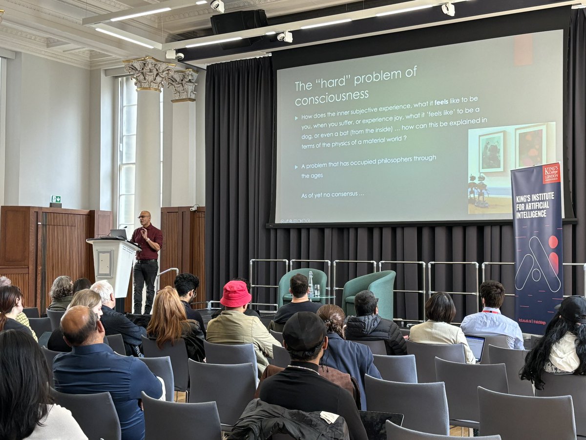 Can, will and should machines be conscious? Dr Sanjay Modgil @kclinformatics kicks off the fourth day of the King’s Festival of Artificial Intelligence with some big questions!