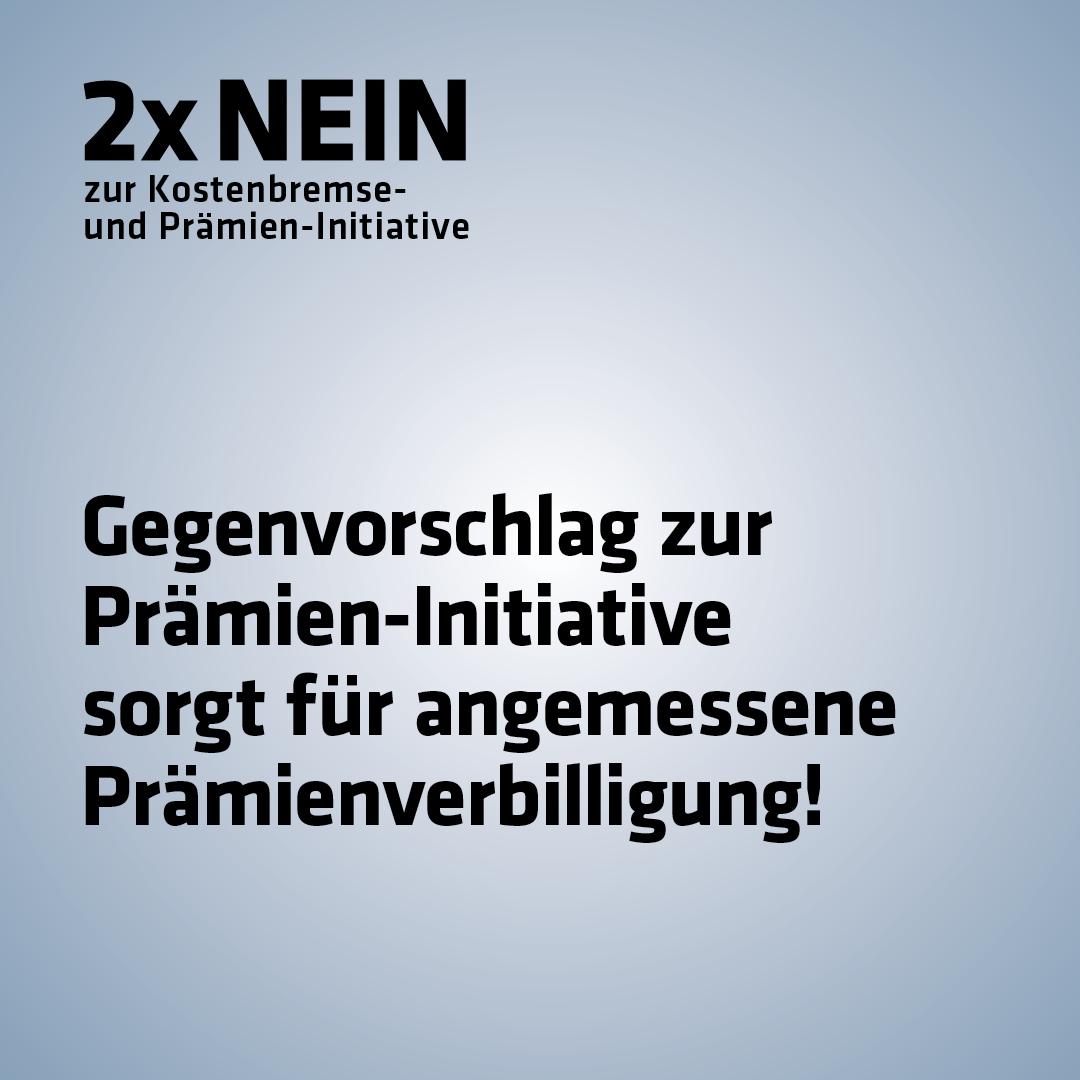 Die Prämien-Initiative schiesst völlig übers Ziel hinaus. Der Gegenvorschlag ist jedoch vernünftig und setzt weiterhin auf den Föderalismus. ⚖️ 

Mehr erfahren: gesundheitsinitiativen-nein.ch/#argumente