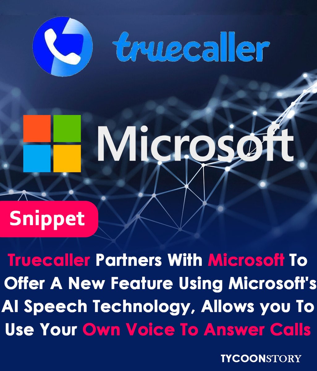 Truecaller Lets You Answer Calls with Your Own Voice: A Personalized Ring with Microsoft's AI #Truecaller #CallExperience #Personalized #Communication #PhoneCall #AIAssistant #MicrosoftAI #AzureAISpeech #PersonalVoice #AIInnovation @Microsoft @Truecaller tycoonstory.com