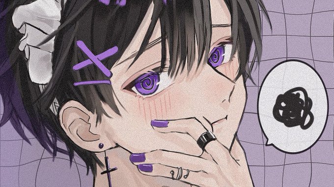 「男の子 紫色の目」のTwitter画像/イラスト(新着)