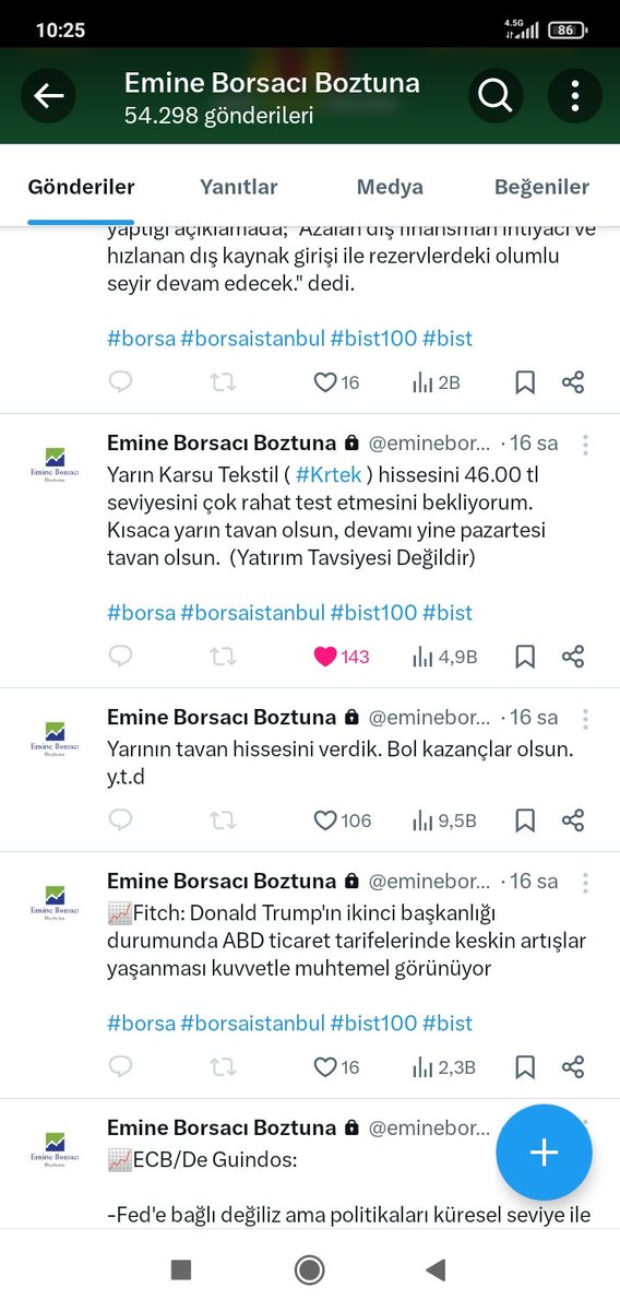 @emineborsa Allah'ın belası yine millete kitleyecek hisse bulmuşsun. #prkme dikkat edin. Bu iblis mal çakıyor, tahtacilarla anlaşmalı. Kitleme listesi #krtek #bakab #oylum #sanko #prkme  örnek olarak krtek 42 den tavan deyip 34 TL şu an