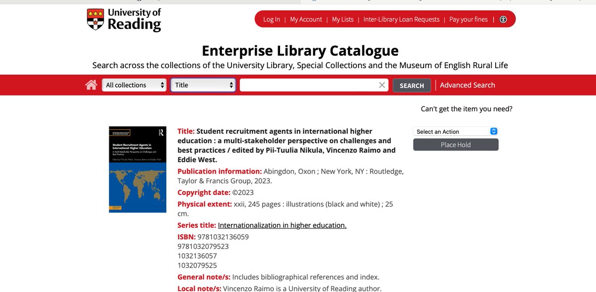 Happy to see this on the shelves of <a href="/UniofReading/">Uni of Reading</a> Library