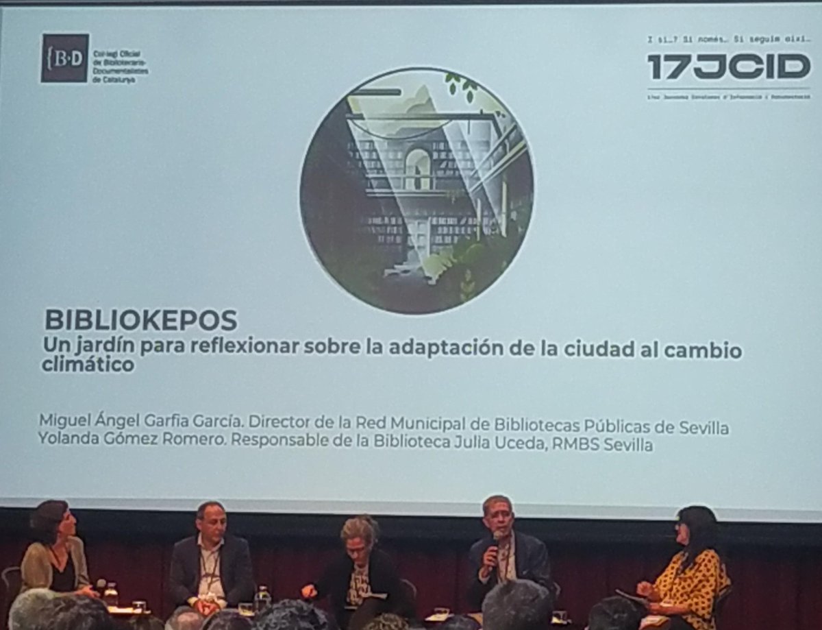 cobdc's tweet photo. “La biblioteca está para crear conexiones. Las bibliotecas deben ser agentes de transformación social de manera proactiva. Eso es en lo que nos basamos en Bibliokepos.” Miguel Ángel Garfia (@MiguelGarfia)
 #17JCID #BibliotequesDelFutur https://t.co/M5l2mJux1N