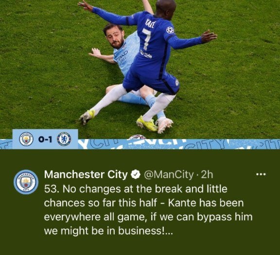 TheEstevaoView's tweet photo. N'Golo Kante. That's it, that's the tweet. https://t.co/vc16suB6pD