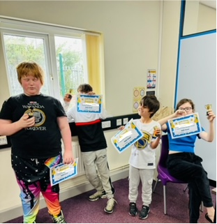 Students received certificates and trophies for their participation in Movement for Mental Health Week. They engaged in a number of challenges across the week. Well done Team!