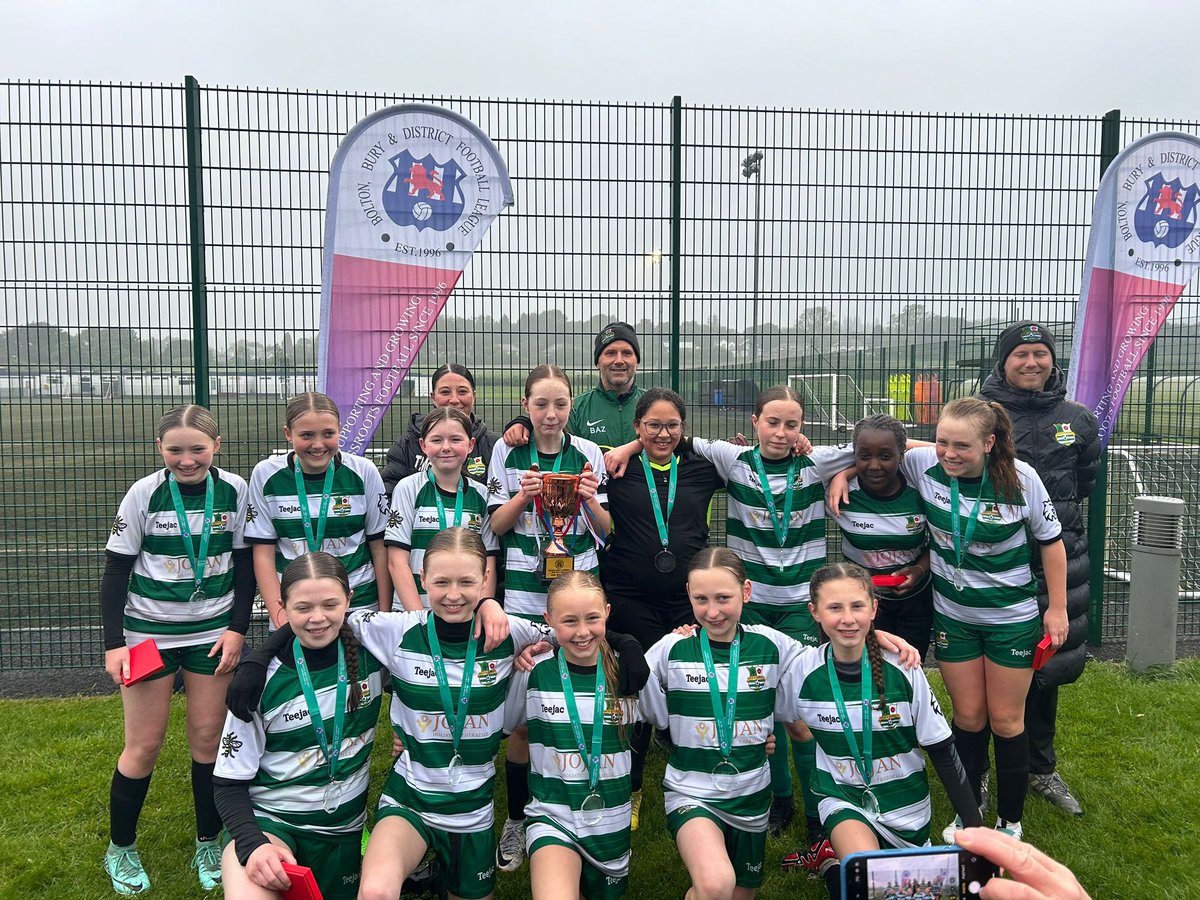 Well done to Astley & Tyldesley JFC U13s Wildcats on winning the Bolton & Bury Junior Football League U13s Girls Players Cup! The Freddie's girls in the team are Melody Aspinall, Megan Burke, Evie Trelfa-Rigby, Summer Kelly, Kasey-Mae Pommer, Caitlin Lythgoe, Isabella Chaisty.
