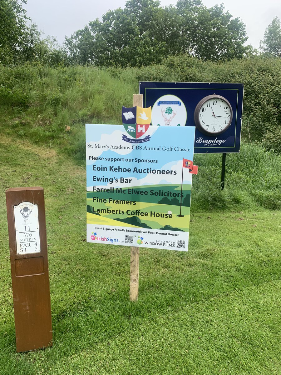 cbscarlow's tweet image. More of our tee box sponsors! A huge thank you! #cbsfamily #fundraiser #golf