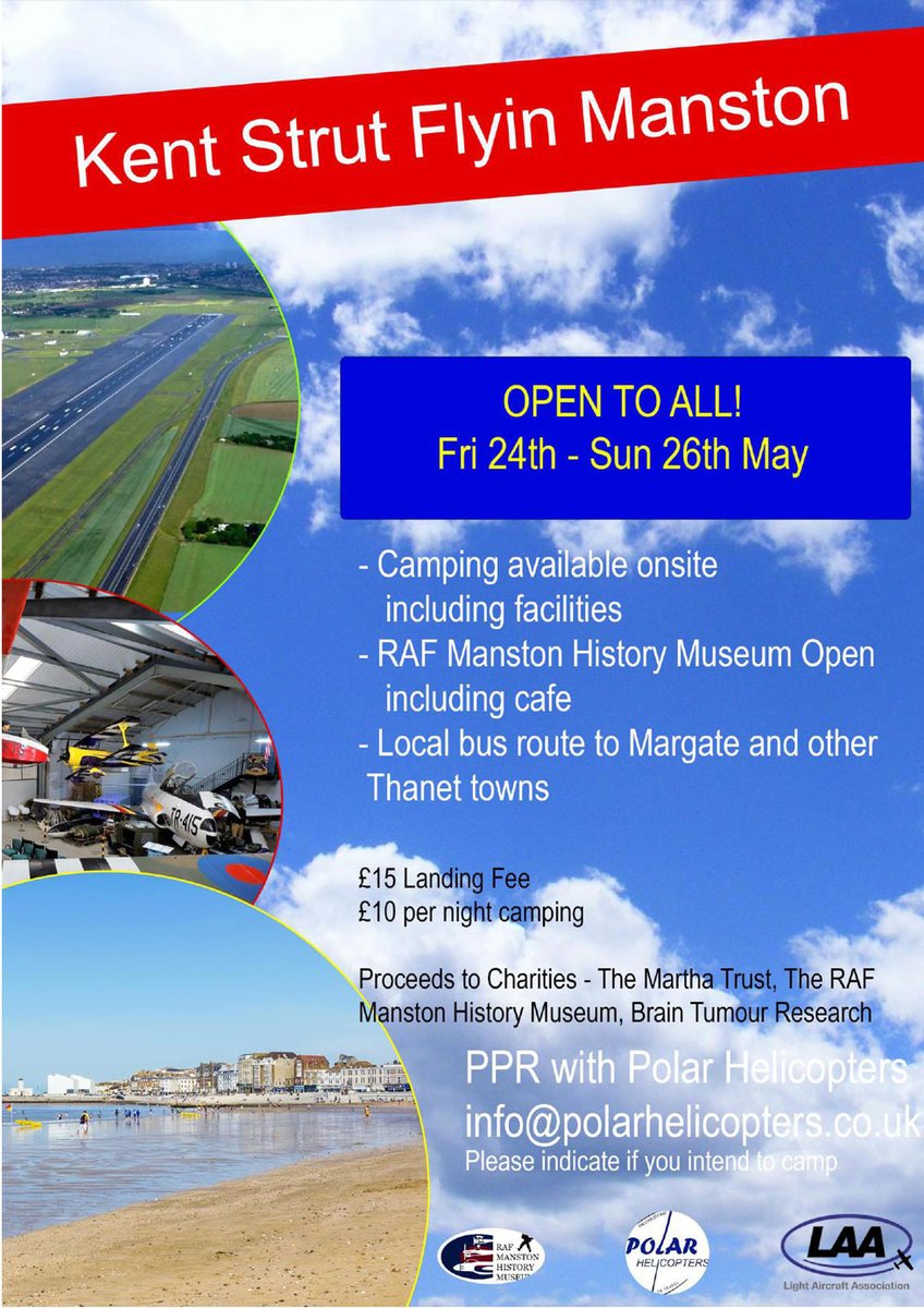 The aircraft are starting to arrive and the weather forecast is looking great, so we are all set for a wonderful fly in weekend over the next three days! Who's coming? More details here: laakentstrut.org.uk