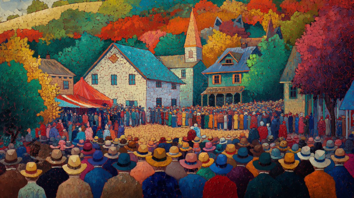 Autumn crowd #aiart, #aiartcommunity, #AIArtworks,