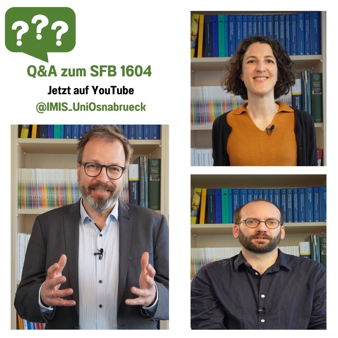 Was ist ein #Sonderforschungsbereich? Was ist das Besondere am #SFB1604? Was bedeutet „Produktion von #Migration“ und welche Rolle spielt #Reflexivität in der #Forschung? Antworten von @ChrMLang, Matthias Land &amp; Andreas Pott auf unserem YouTube-Kanal youtube.com/@IMIS_UniOsnab…