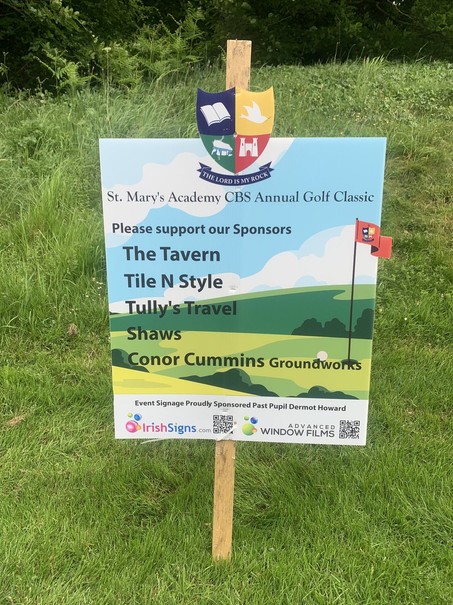 cbscarlow's tweet image. Thank you for your support! Tee box sponsors! #cbsfamily #golf #fundraiser
