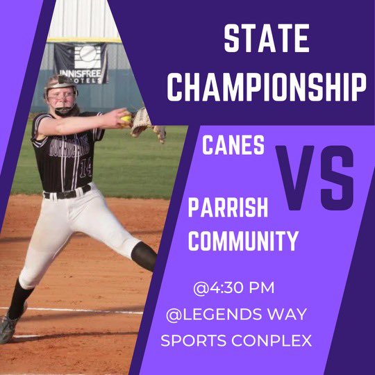 GHSSoftball_2's tweet photo. Lady Canes will take on the Bulls in the 5A State Championship! Let's bring home the Title! ππ
#GoCanes #CaneGang #1900block #hurricanewarning #statechampionship https://t.co/FOrN6gH5Wc