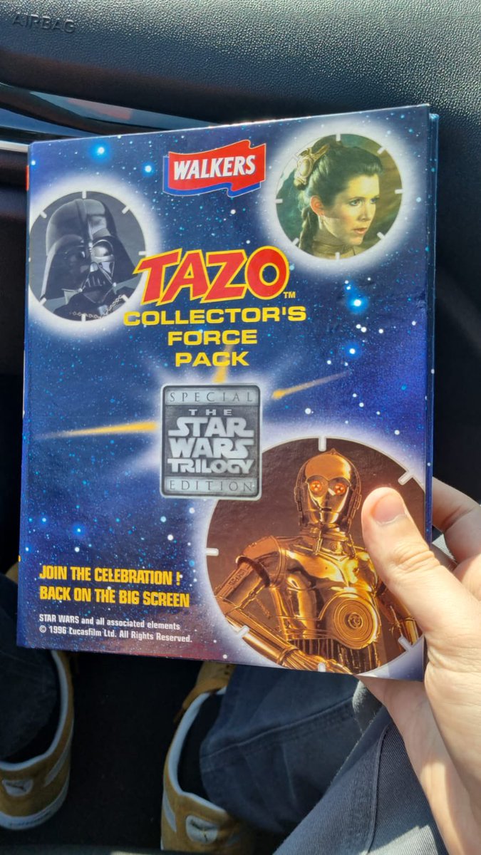 A completed Star Wars tazo collection.