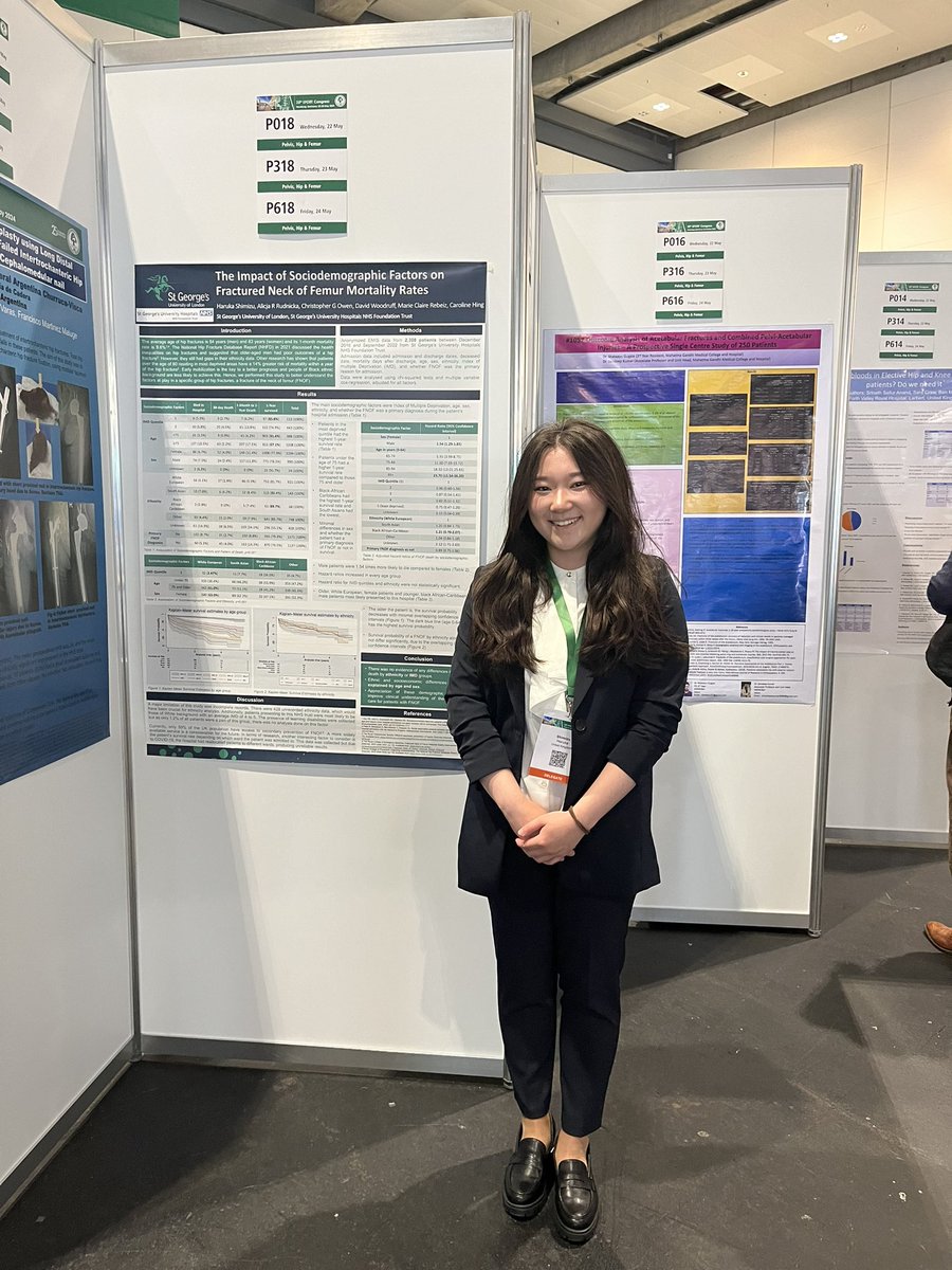 Haruka a @StGeorgesUni medical student with her poster at #efort2024 @EFORTnet