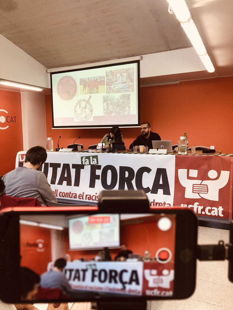 Comencem les Jornades avui i demà d'UCFR i el món del treball: ucfr.cat/sindicats Riz Hussain de @The_TUC parla del sindicalisme i la lluita contra el racisme i l’extrema dreta i de com s’han organitzat els sindicats britànics, molt activament, des de fa moltes dècades