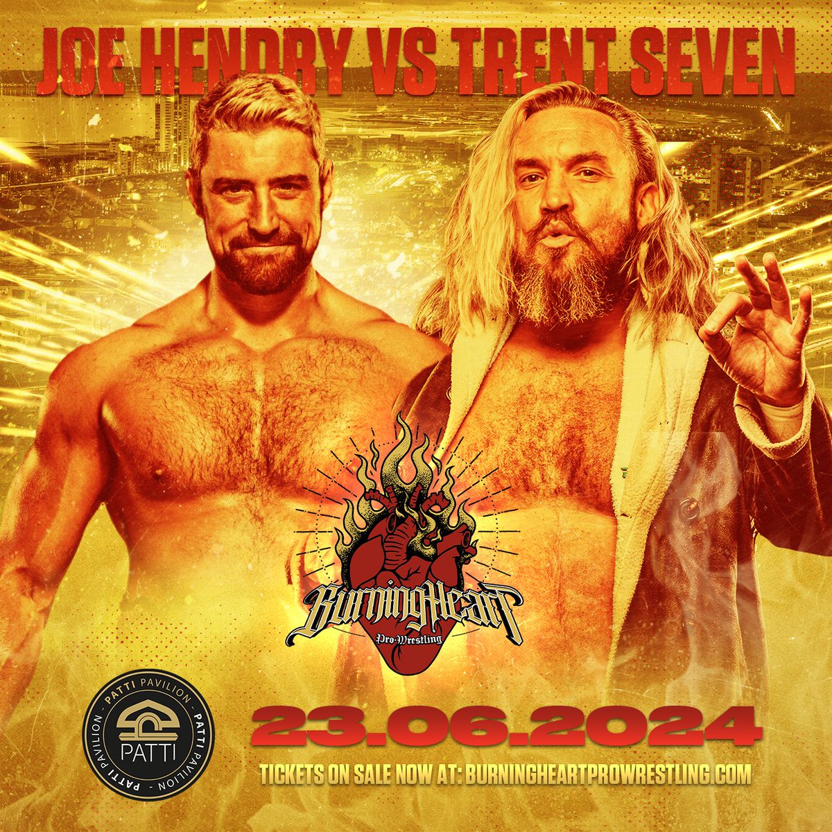 BREAKING! HENDRY vs. SEVEN in Swansea! 2 of the biggest personalities in wrestling today will collide at the Patti Pavilion in Swansea, Sunday 23rd June! Do you believe in Joe Hendry? Or would you put your money on the pioneer of British Strong Style? Link to tickets in bio 🎟