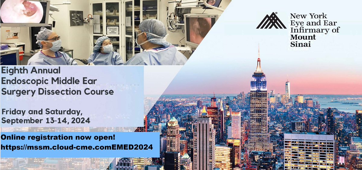 George Wanna (@wannageorge) on Twitter photo Register today for an outstanding Endoscopic Ear Surgery Course#NYEE#NYC <a href="/haynes_ear/">David Haynes</a> <a href="/MattCarlsonMD/">Matthew L. Carlson, MD MBA</a> <a href="/alexdsweeney/">Alex D. Sweeney</a> <a href="/JacobBHunter/">Jacob Hunter</a> <a href="/Alejorivasc/">Alejandro Rivas</a> <a href="/marcbennett6/">marc bennett</a> <a href="/MountSinaiNYC/">Mount Sinai Health System</a> <a href="/Mcrook187/">Mike Crook</a> <a href="/ShrivastavaMD/">Raj K. Shrivastava, MD</a> <a href="/EESminnesota/">Manuela Fina MD</a> <a href="/ColumbiaOto/">Columbia Otolaryngology</a> <a href="/VanderbiltENT/">VUMC Otolaryngology–Head and Neck Surgery</a> Register today for an outstanding Endoscopic Ear Surgery Course#NYEE#NYC <a href="/haynes_ear/">David Haynes</a> <a href="/MattCarlsonMD/">Matthew L. Carlson, MD MBA</a> <a href="/alexdsweeney/">Alex D. Sweeney</a> <a href="/JacobBHunter/">Jacob Hunter</a> <a href="/Alejorivasc/">Alejandro Rivas</a> <a href="/marcbennett6/">marc bennett</a> <a href="/MountSinaiNYC/">Mount Sinai Health System</a> <a href="/Mcrook187/">Mike Crook</a> <a href="/ShrivastavaMD/">Raj K. Shrivastava, MD</a> <a href="/EESminnesota/">Manuela Fina MD</a> <a href="/ColumbiaOto/">Columbia Otolaryngology</a> <a href="/VanderbiltENT/">VUMC Otolaryngology–Head and Neck Surgery</a>