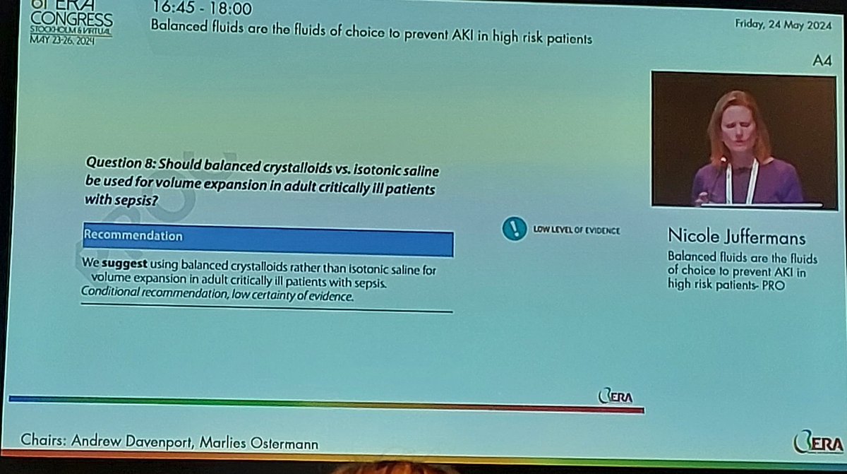 Balanced fluids or normal saline in AKI ? Yes or No 

#ERA24