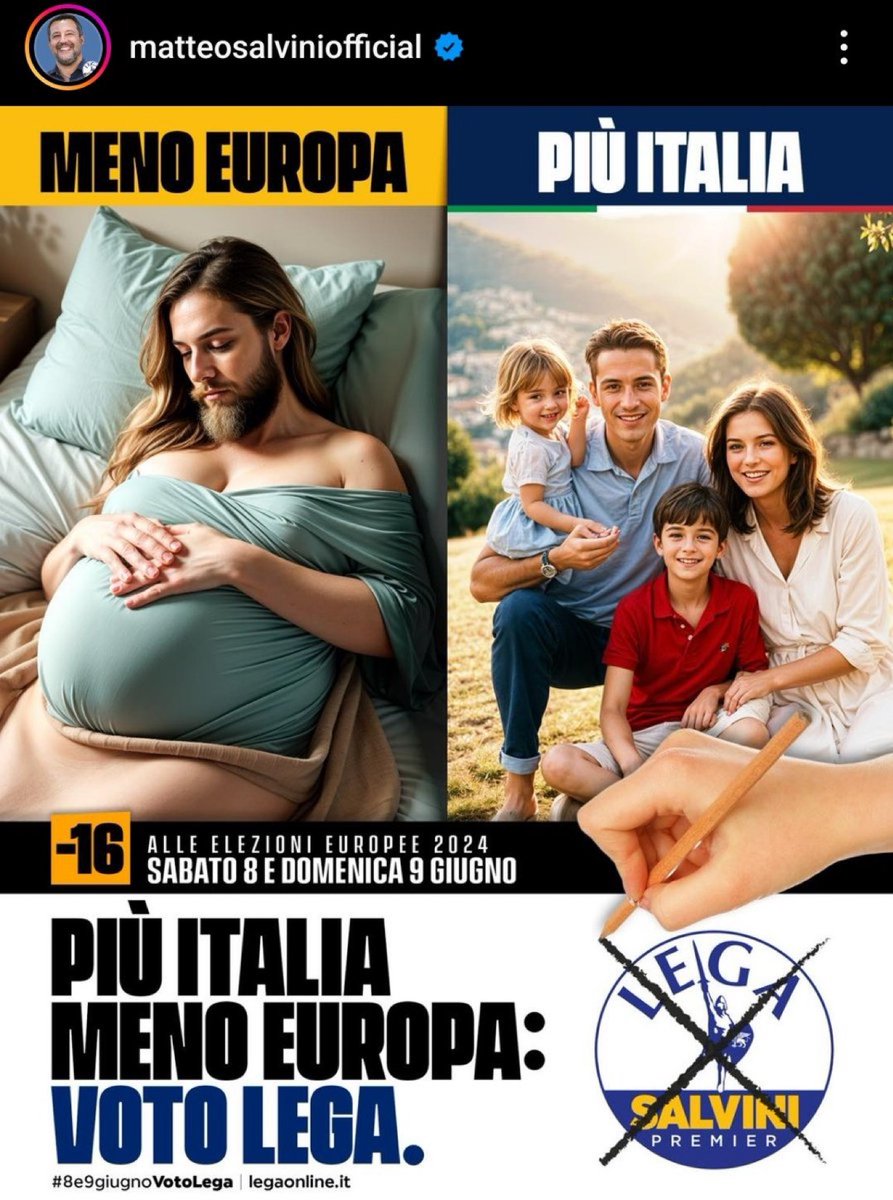 according to this italian politician
too much europe leads to…ai pregnant jesus