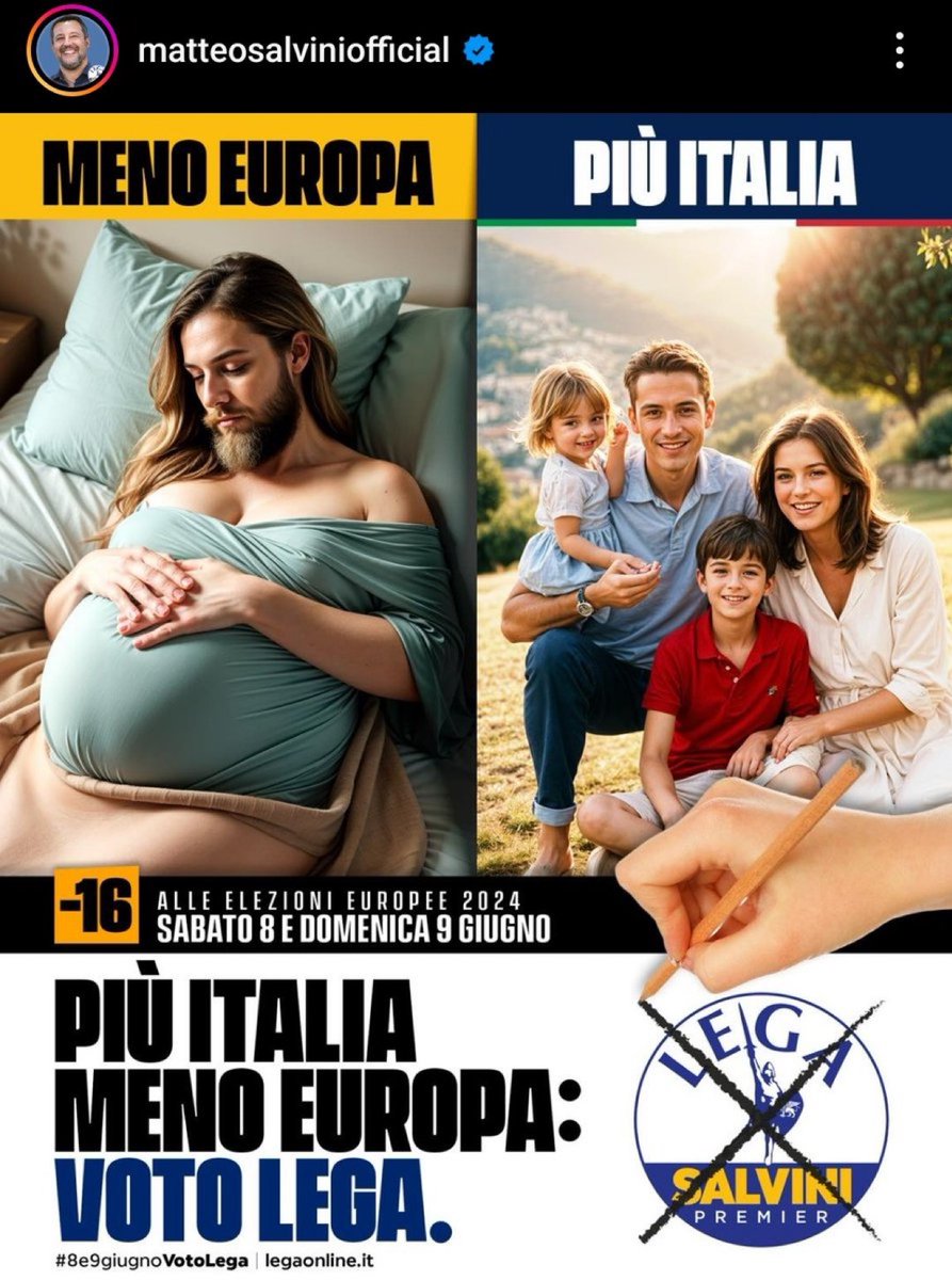 according to this italian politician too much europe leads to…ai pregnant jesus