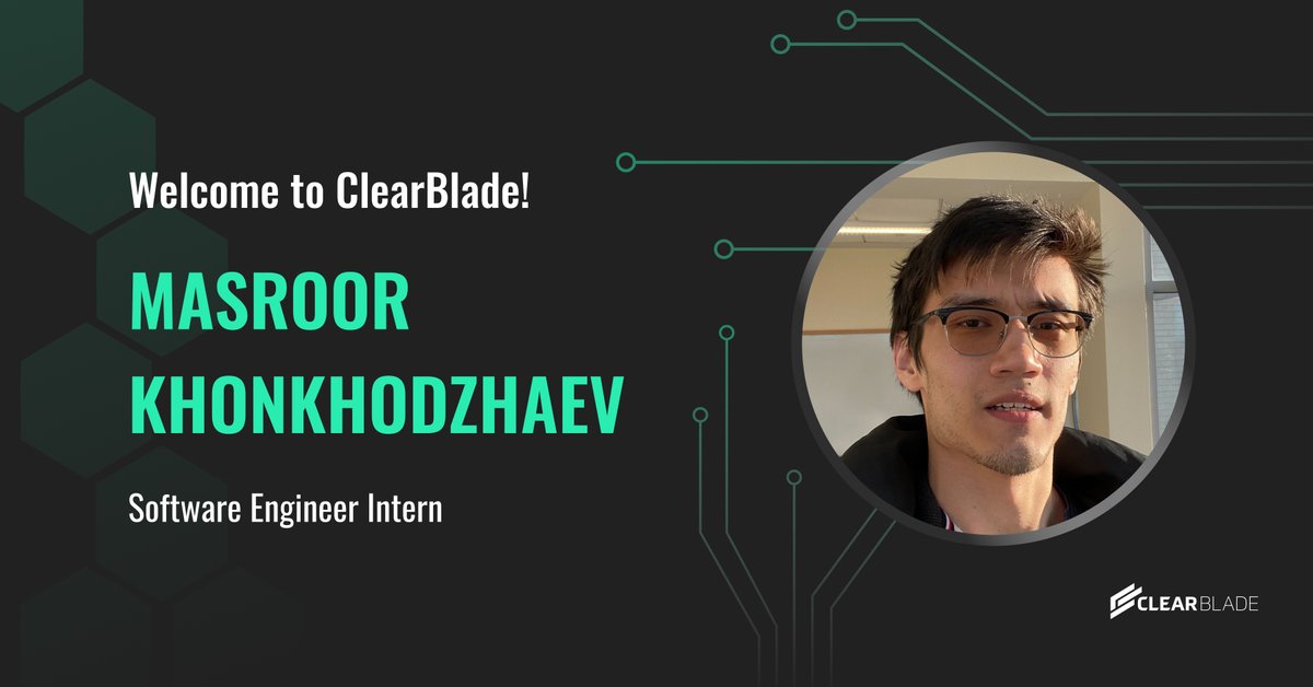 🎉 Welcome to Team ClearBlade, Masroor Khonkhodzhaev! We're thrilled to have you on board!