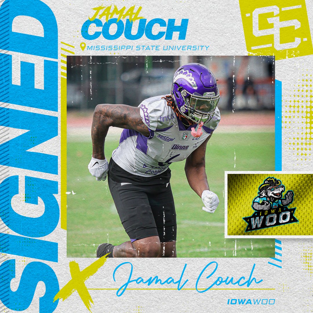 Congratulations to our #TGCathlete WR Jamal Couch for signing with the Iowa Woo of the TAL. Jamal brings size, a huge catch radius and big play potential to Waterloo. #thegridironcrew #TAL #iowawoo #waterloo #iowa @couchjamal