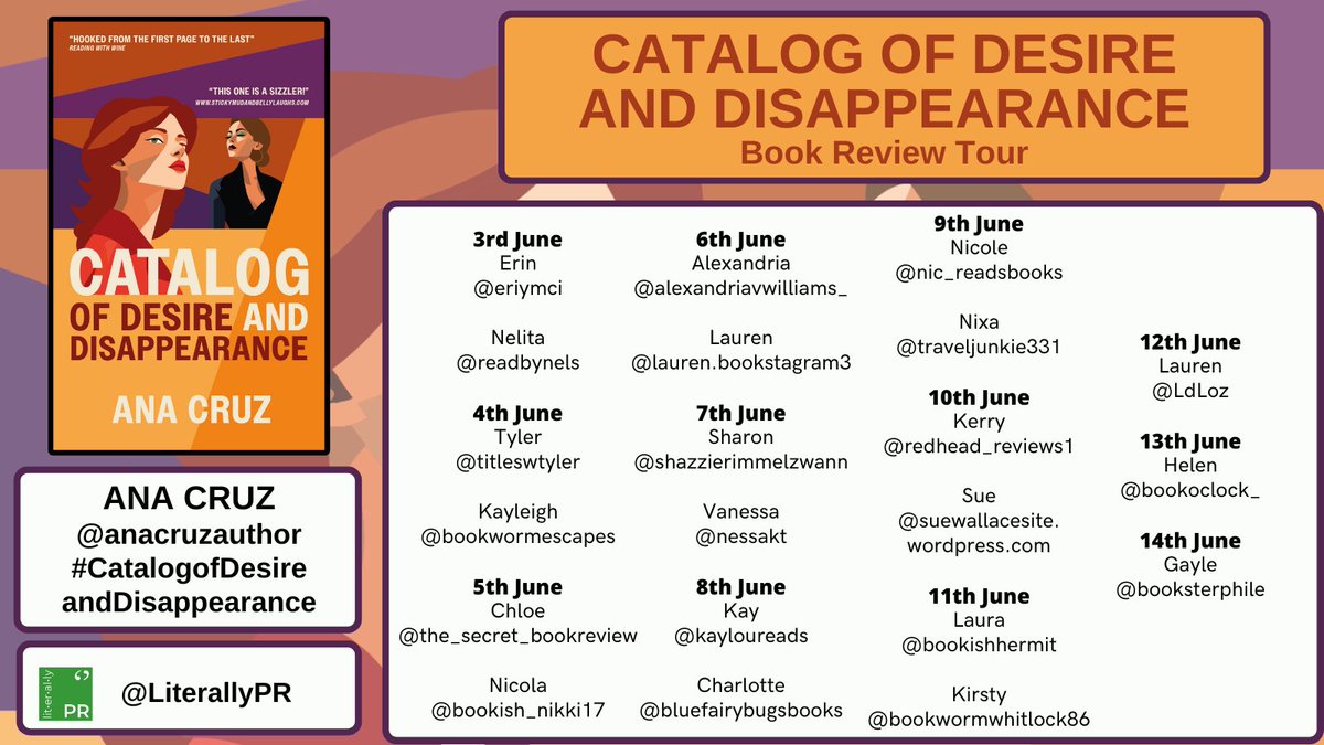 Are you ready for our Online Book Review tour of #CatalogOfDesireAndDisappearance by @anacruzauthor to start in June? ✨ We are! When Ana, a socially awkward 28-year old, finds a discarded diary on the streets of Berlin, she unwittingly uncovers a hidden world of desire,