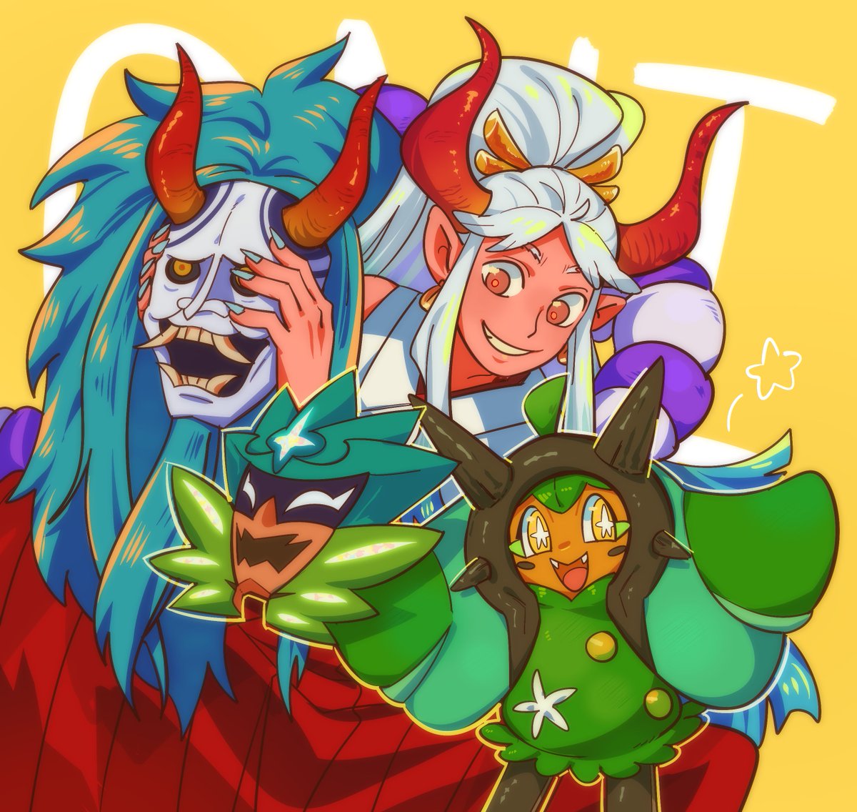 masked oni friends #ONEPIECE