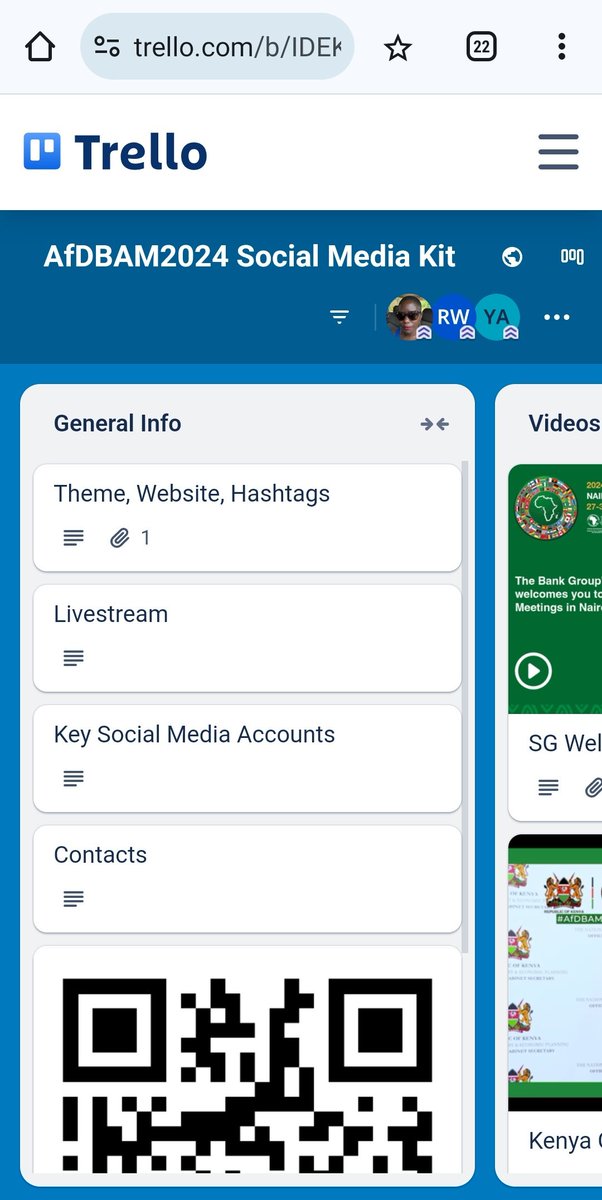#AfDBAM2024

There are only two days left until the 2024 African Development Bank's Annual Meetings in #Nairobi. 

👉🏿 Join us for the meetings whenever you are. You can find all the useful information and links to participate in some online events; trello.com/b/IDEKSPp3/afd…
