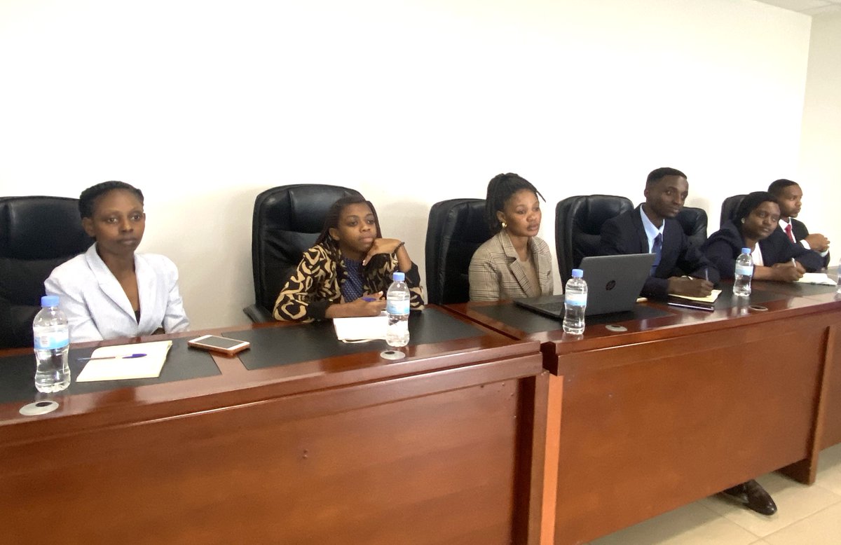 RwandaJudiciary's tweet photo. Hon. Chief Justice, Dr. Faustin NTEZILYAYO, welcomed students from various universities nationwide. Their discussions centered on supporting on providing support in handling cases related to review due to injustice cases and law reporting, reflecting on their one-month project. https://t.co/1TKniEteFZ