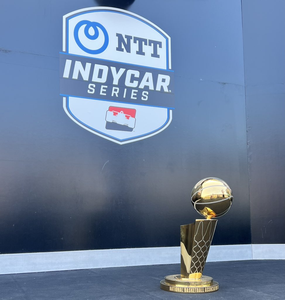 Nothing says “Racers and Pacers” like the Larry O’Brien Championship Trophy at #IMS Victory Circle! #Indy500  #BoomBaby  What a weekend to be in the Circle City! @CBS4Indy | @FOX59