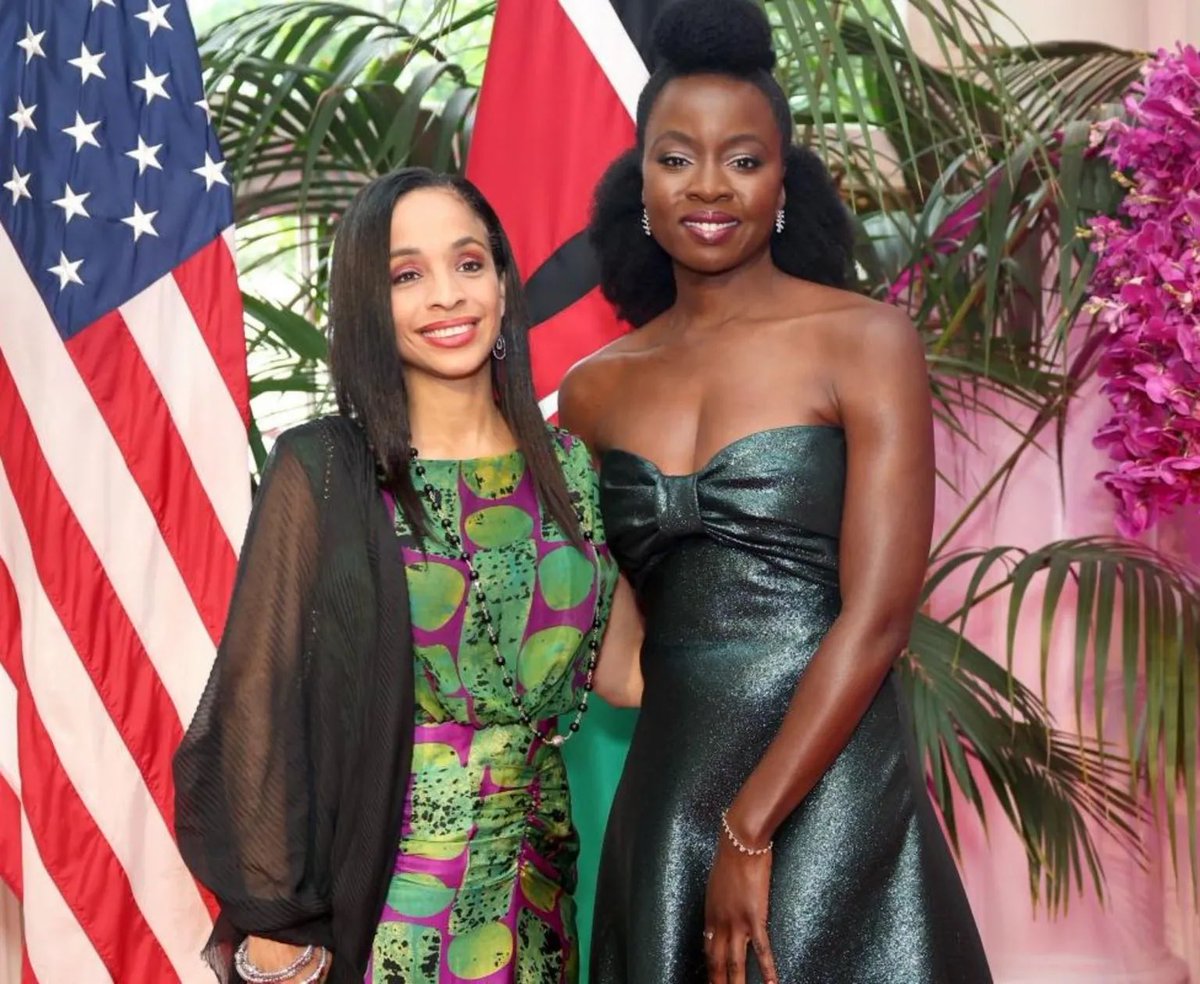 Danai Gurira with Ndidi Okonkwo Nwuneli, CEO of the One campaign at the White House State Dinner ❤️❤️❤️#DanaiGurira #TwdFamily #TOWL #Mcu 📸BBC