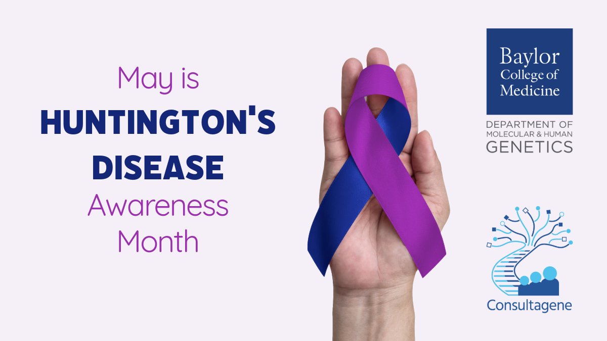 May is Huntington's disease Awareness Month. Huntington's disease is a progressive neurologic disorder that causes brain cells to break down leading to difficulties in movement and memory/thinking. Learn more at the Consultagene Clinic #LetsTalkAboutHD consultagene.org/en/news