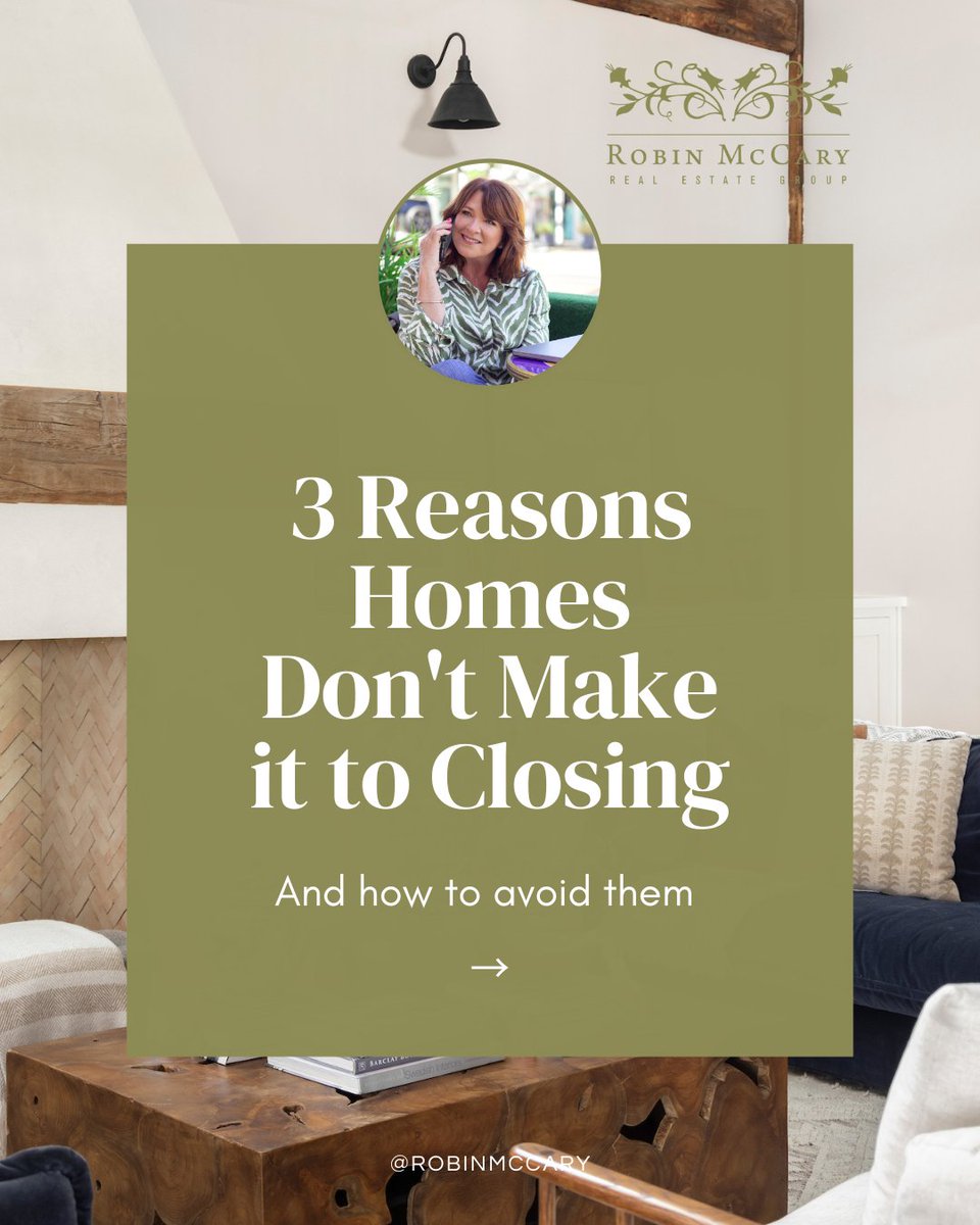 Robin_McCary's tweet photo. "Under Contract" doesn't always mean SOLD. 😮 Here's what could go wrong – and how to avoid a deal falling through

Robin McCary | 818.974.0613
eXp Realty | DRE #01451230

#realestate #robinmccaryrealestate #homesellingtips #homeowneradvice #undercontract #realestateagent https://t.co/wkI1O3WjpC