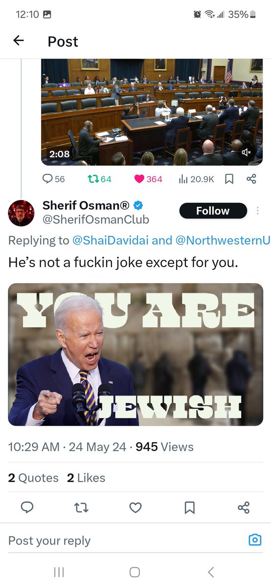 jina_huh's tweet photo. @SherifOsmanClub @ShaiDavidai @NorthwesternU Sherif Osman (@SherifOsmanClub), Jew hater in Massachusetts ๐บ๐ฒ:
Don't you dare tweet my Jewish Israeli brother @ShaiDavidai any hate. ๐ฃ๐ซ
#MICDrop
#babywatchyourmouth
#howyoudare
#problematicprotest
#antisemitism
#EndJewHatred
#respectJews โก๏ธ
https://t.co/HyoawIIbJI https://t.co/wC2exYv3sh