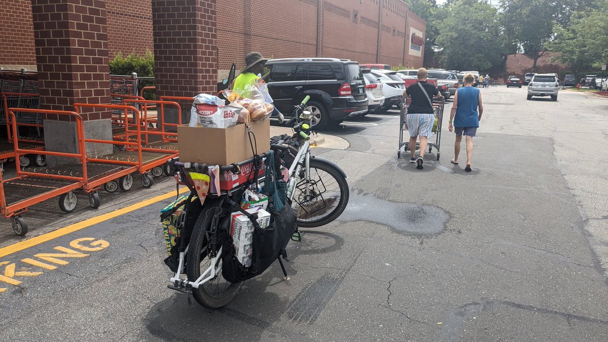 Now THIS is how you Costco for your big neighborhood bike swap and show. Come to the 2200 block of Englewood tomorrow (5/25) and have a burger and check out the new(to you) bikes and stuff!